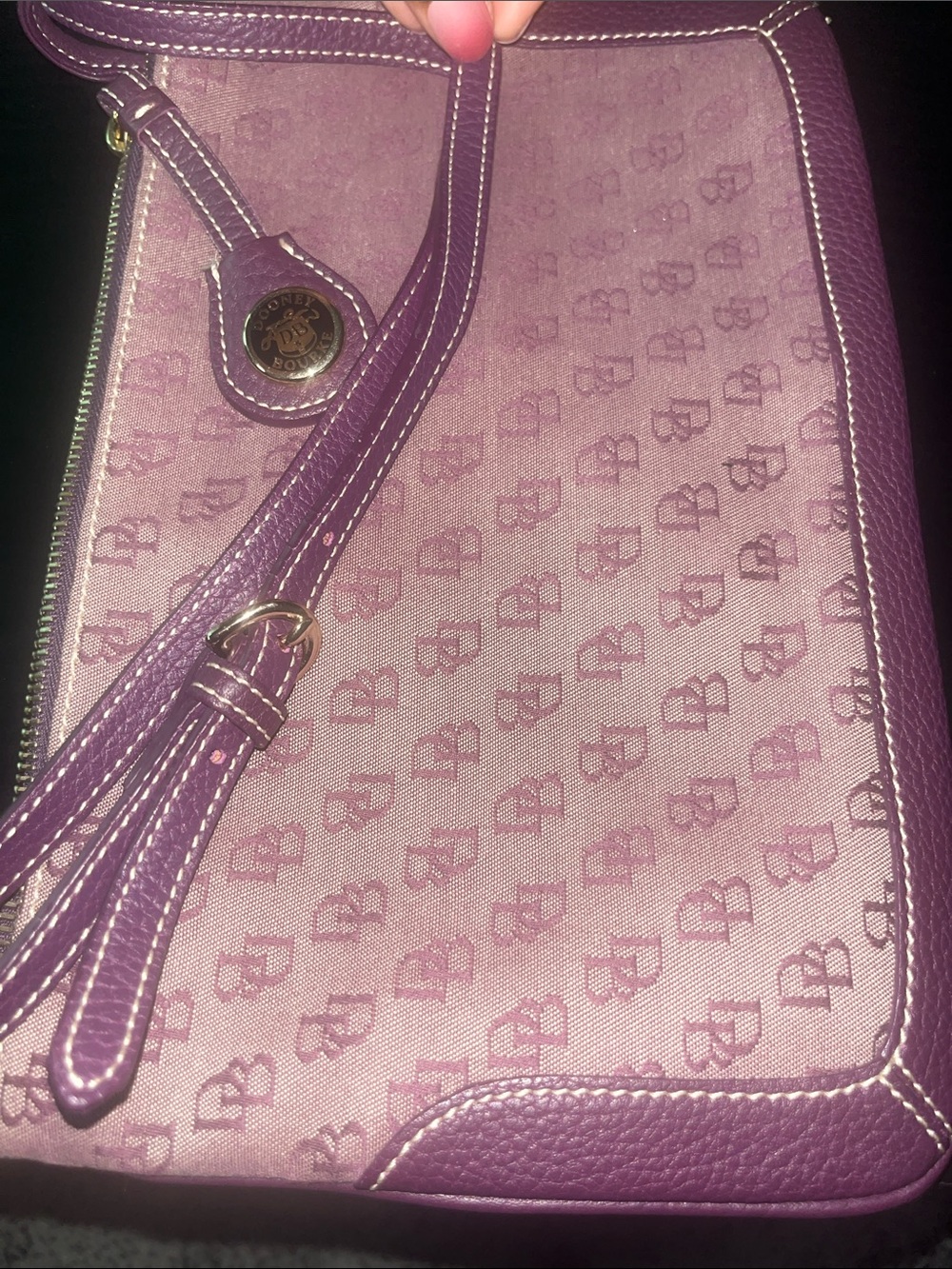 Vintage Y2K Dooney & Bourke Signature Monogram Mini Shoulder Bag - Picture 7 of 10